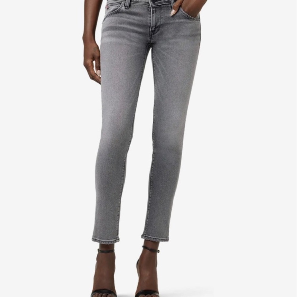Hudson Jeans Collin Midrise Skinny Jeans Stone Grey Size 25” - Picture 2 of 12